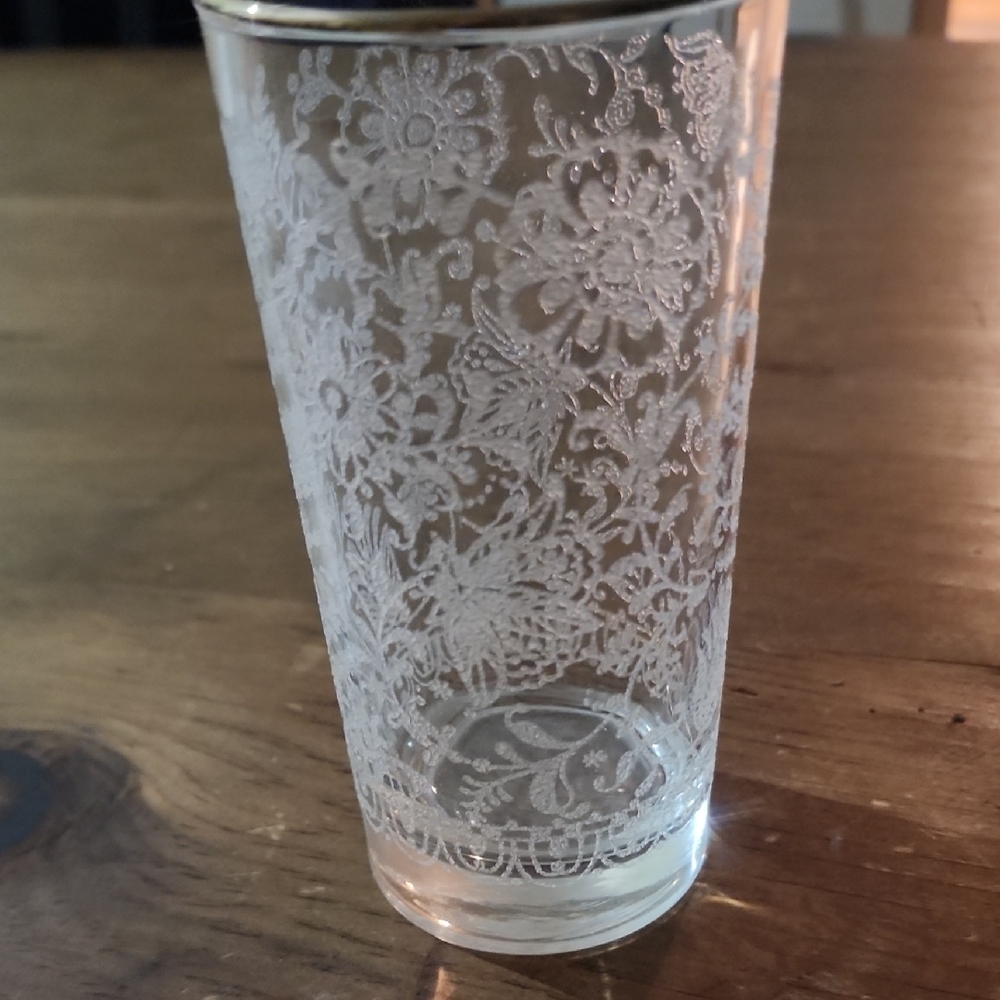 Libby Etched Lace Highball Glasses (Set Of 8)